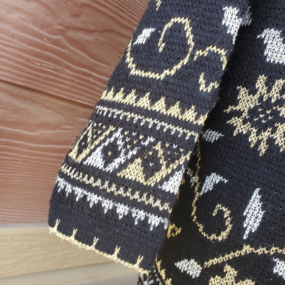 Dana Scott Metallic Floral Long Sleeve Black and Gold Vintage Sweater Top NWOT - Picture 17 of 17